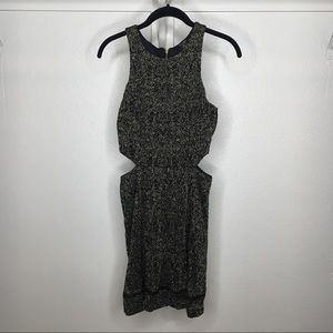 ELLA MOSS gorgeous gold brocade cutout dress